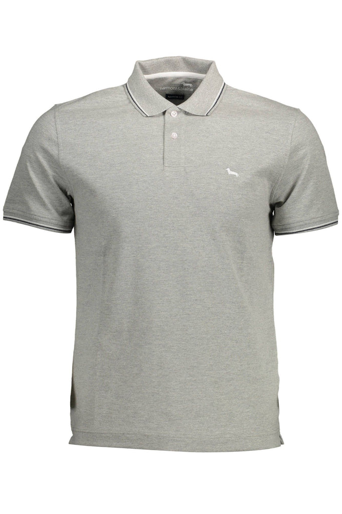 Polo uomo in cotone grigio