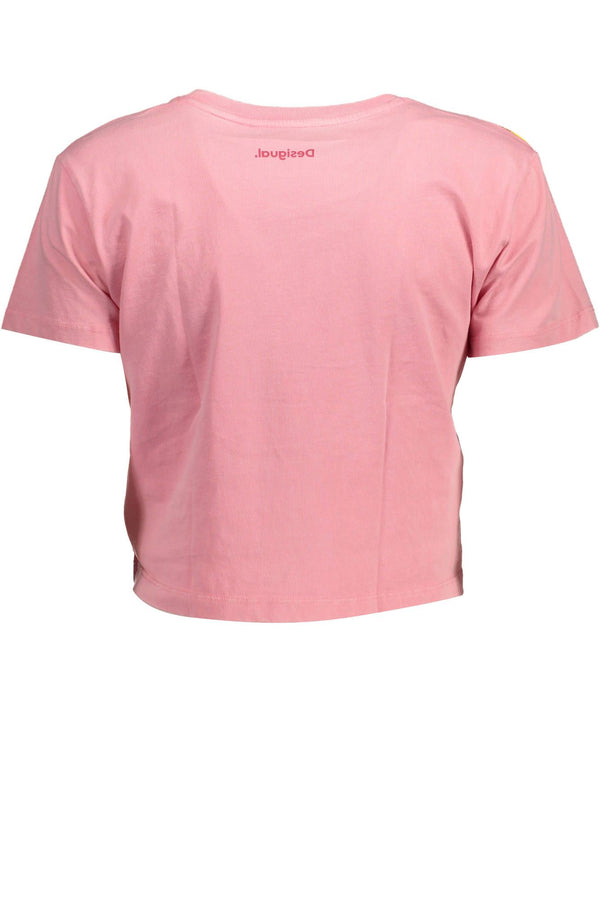 Top donna in cotone rosa