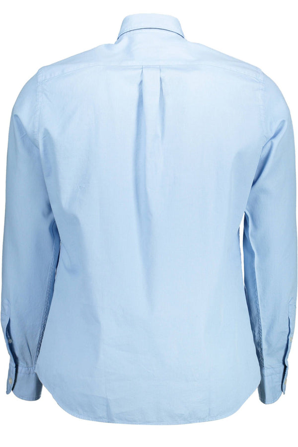 Camicia da uomo in cotone azzurro