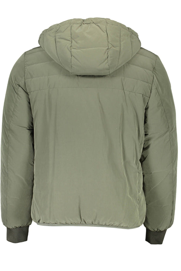 Green Polyester Men Jacket