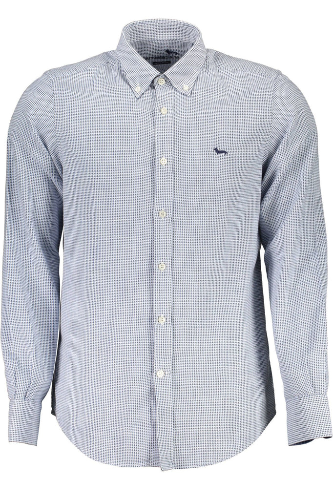 Camicia da uomo in cotone azzurro