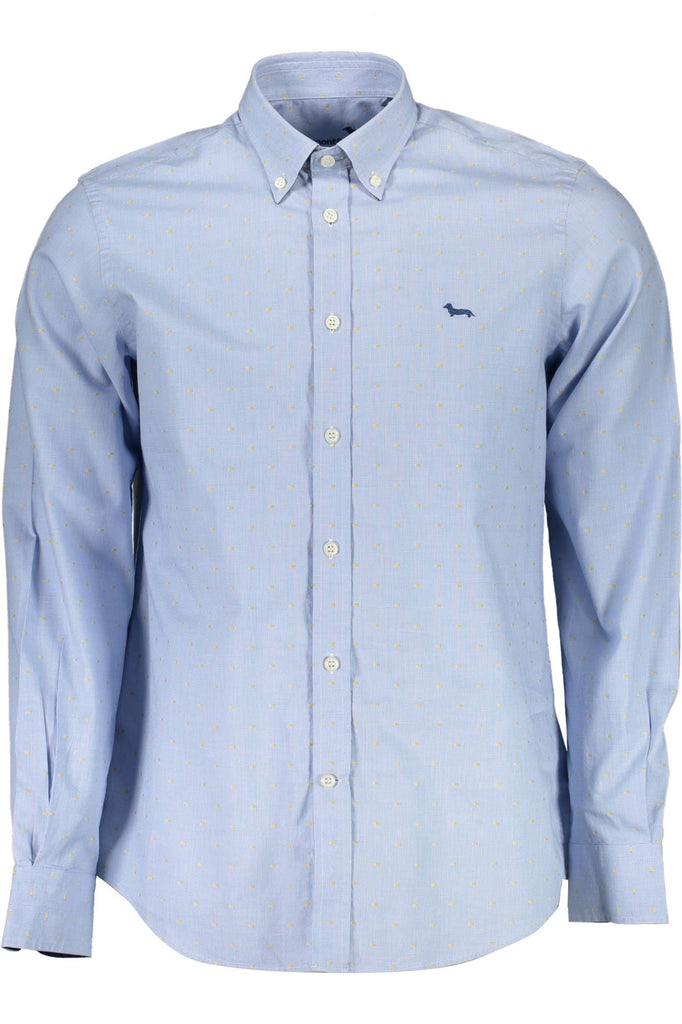 Camicia da uomo in cotone azzurro