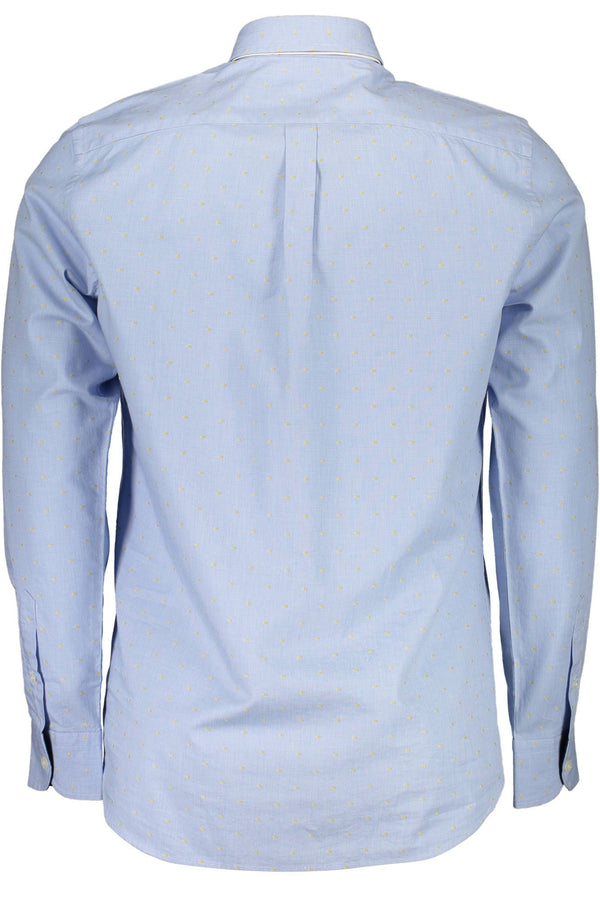 Camicia da uomo in cotone azzurro