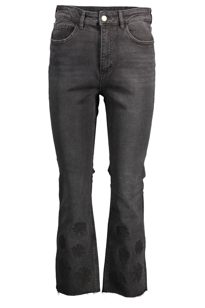 Jeans da donna in cotone nero