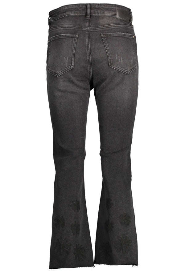 Jeans da donna in cotone nero