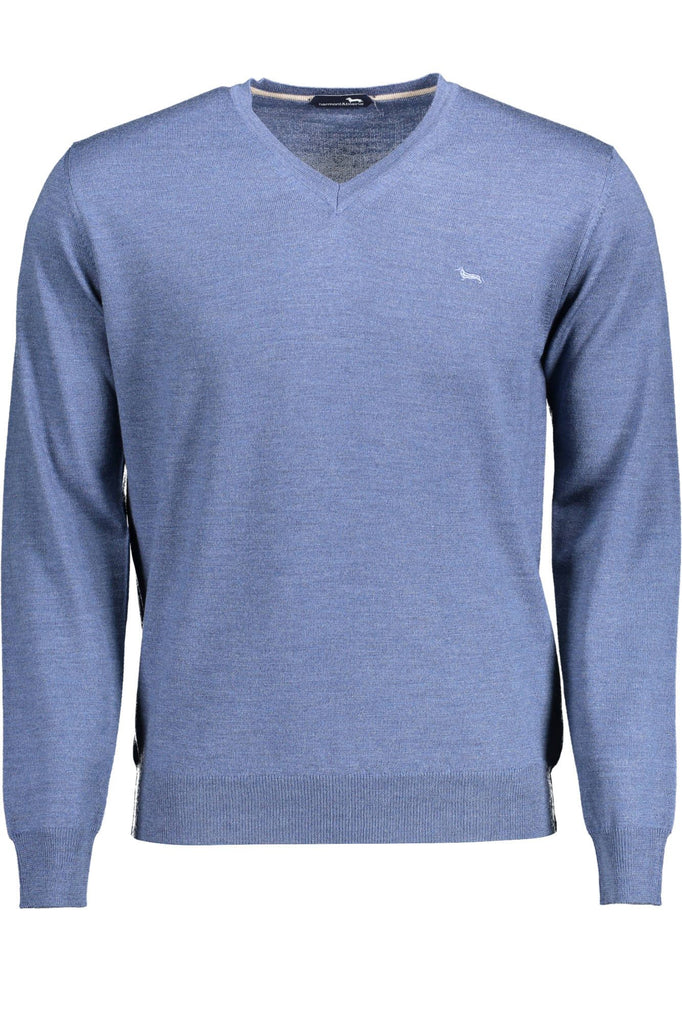 Blue Wool Men Sweater