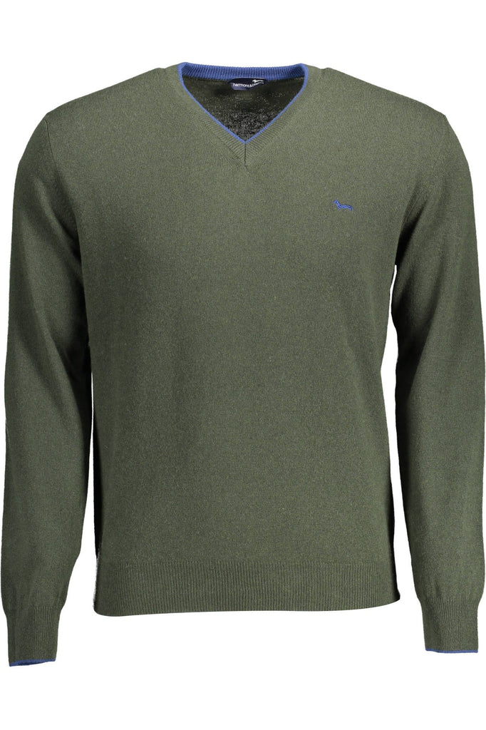 Maglione da uomo in lana verde