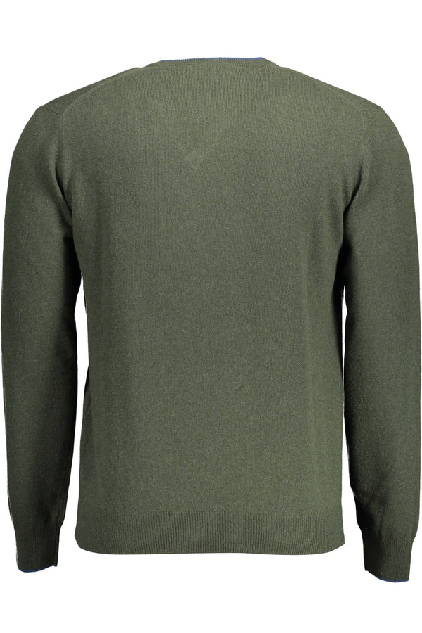 Maglione da uomo in lana verde