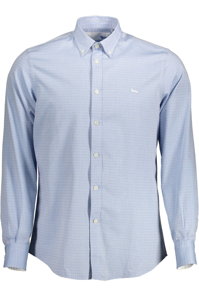 Camicia da uomo in cotone azzurro