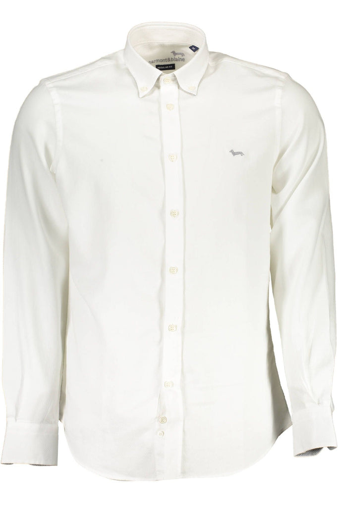 Camicia da uomo in cotone bianco