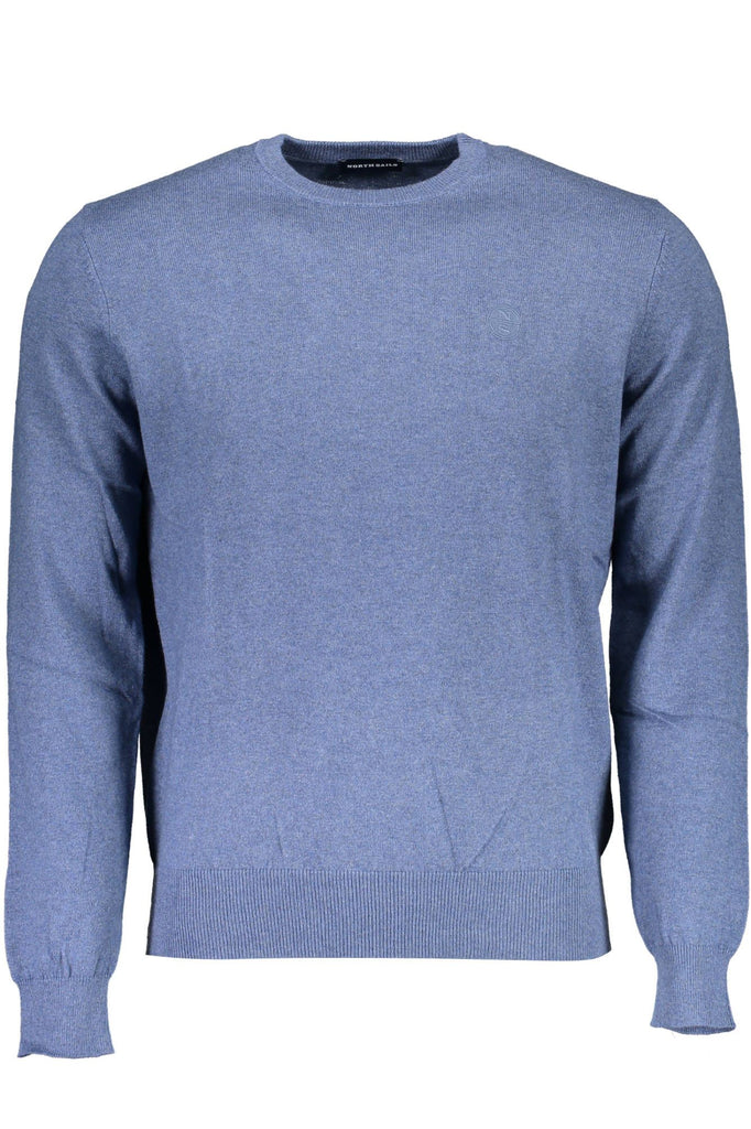 Blue Cotton Men Sweater