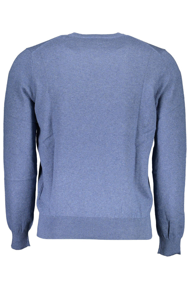 Blue Cotton Men Sweater