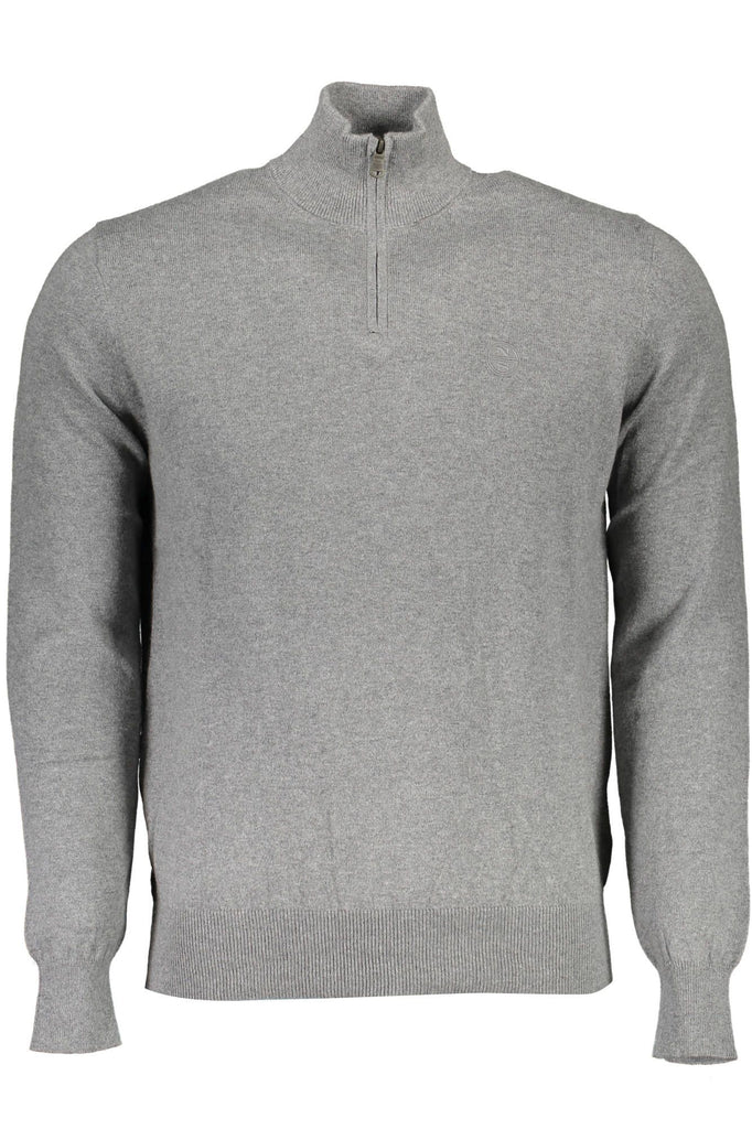 Gray Cotton Men Sweater