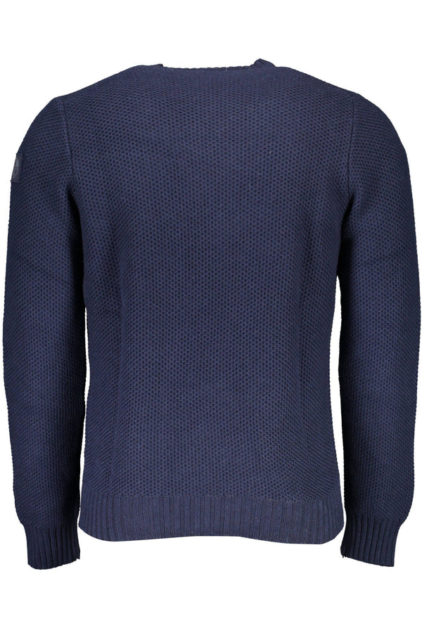 Maglione da uomo in cotone blu