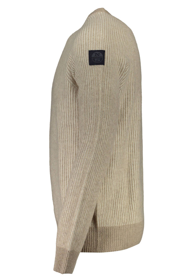 Maglione da uomo in lana beige