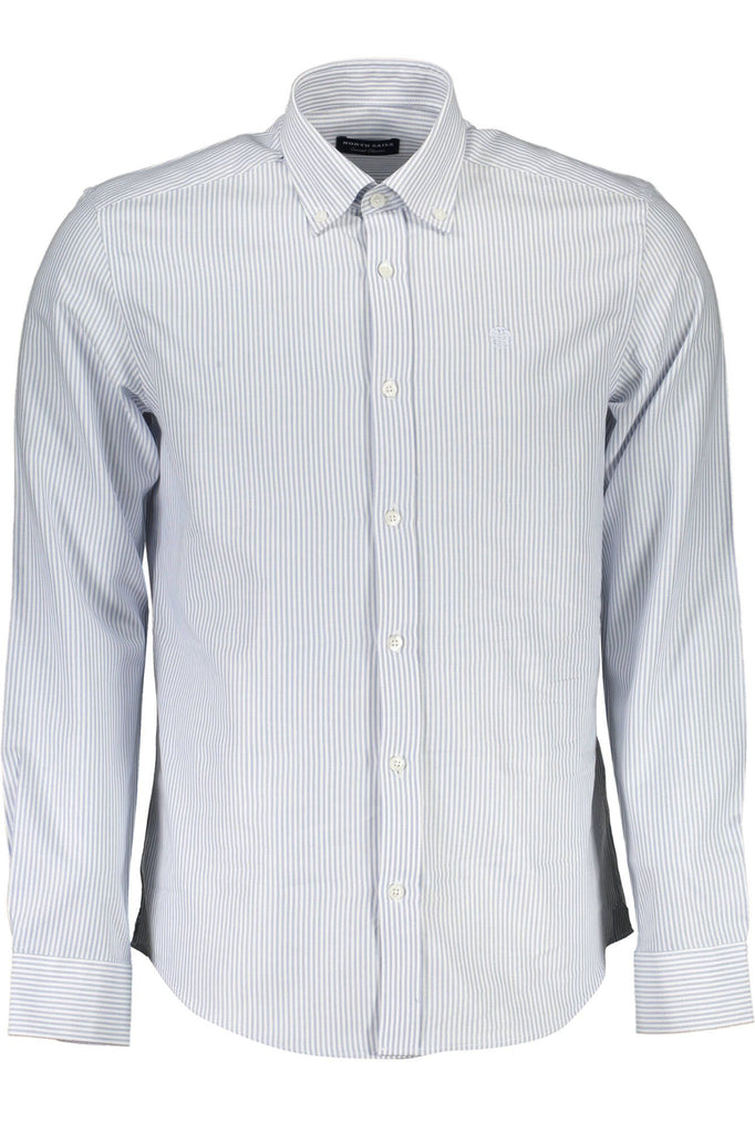 Camicia da uomo in cotone azzurro