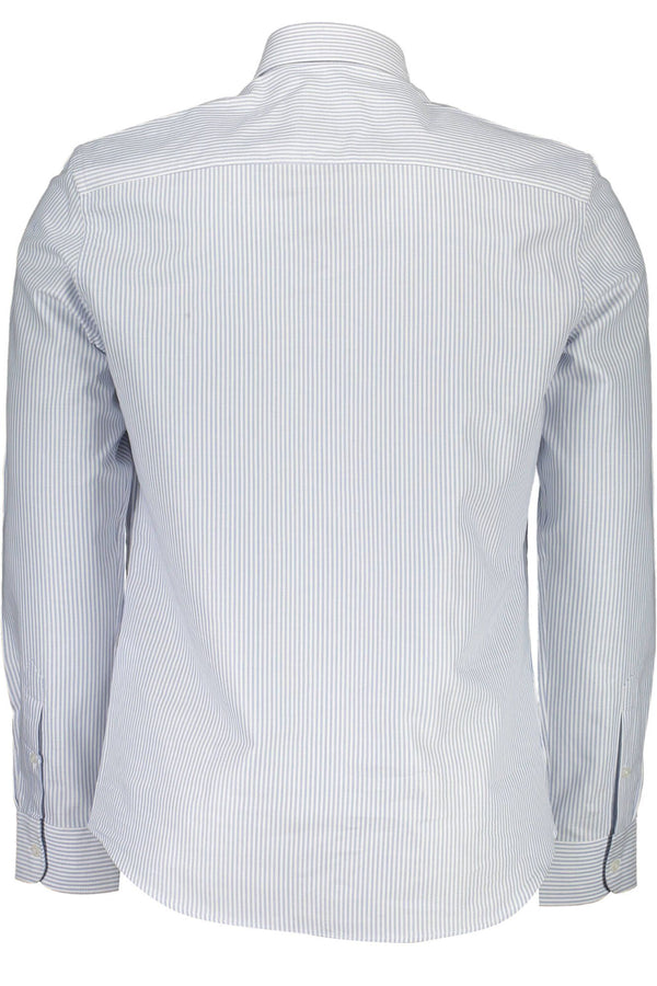 Camicia da uomo in cotone azzurro