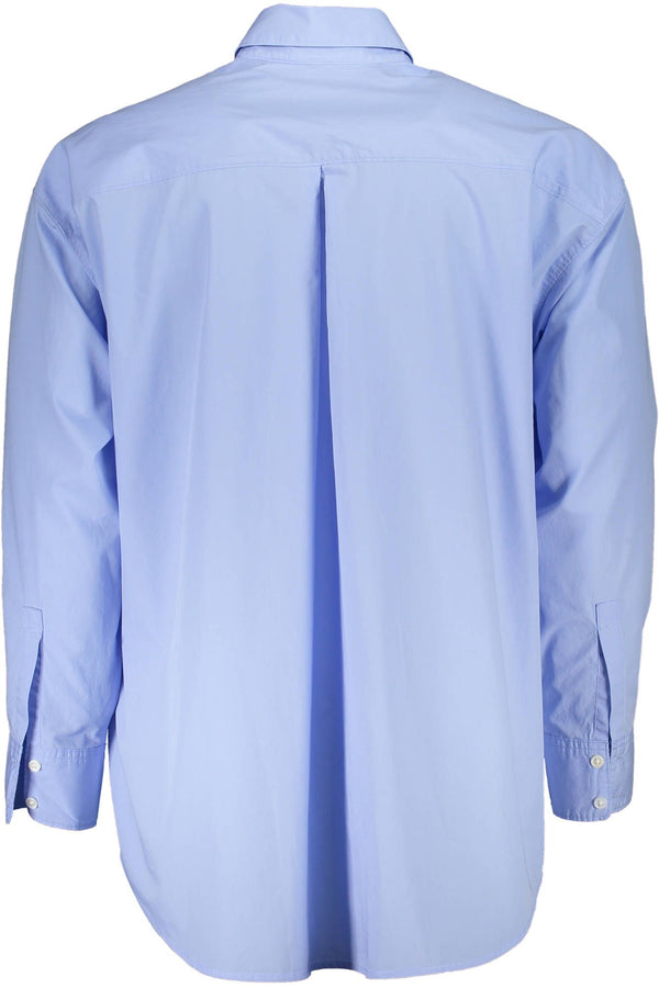 Camicia da uomo in cotone azzurro