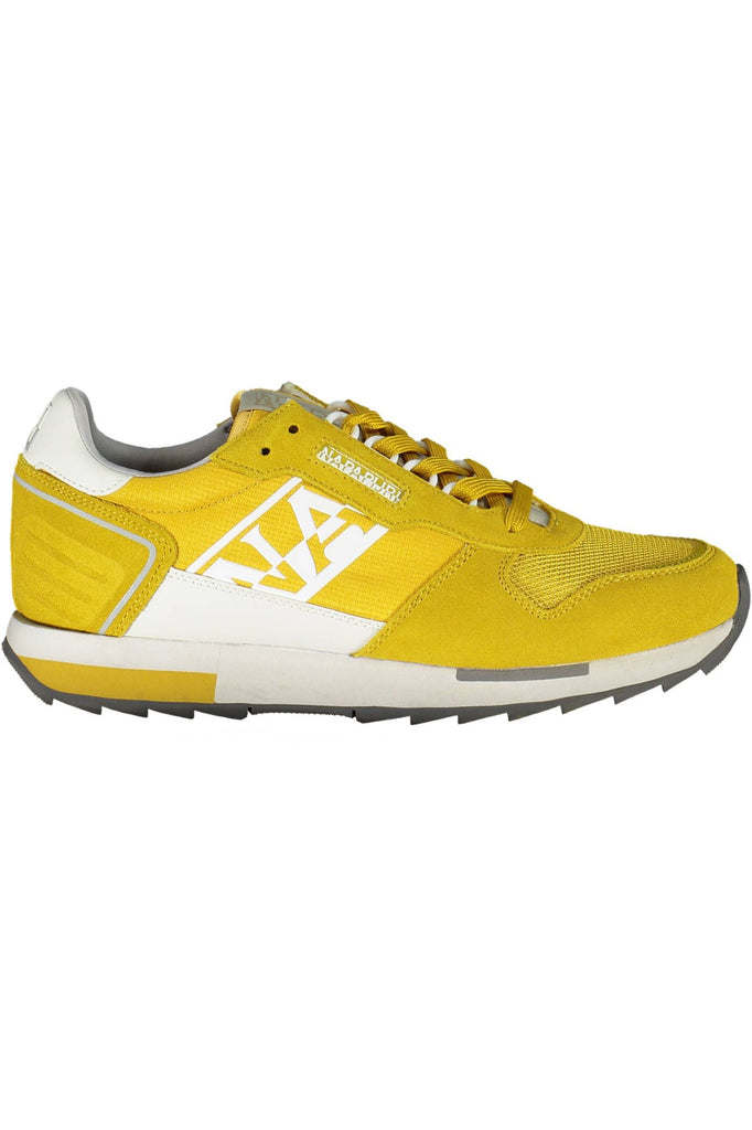 Sneaker uomo in poliestere giallo