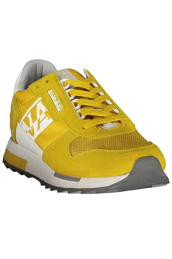 Sneaker uomo in poliestere giallo