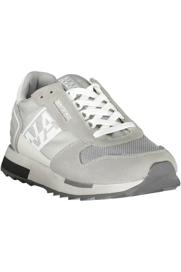 Sneaker uomo in poliestere grigio