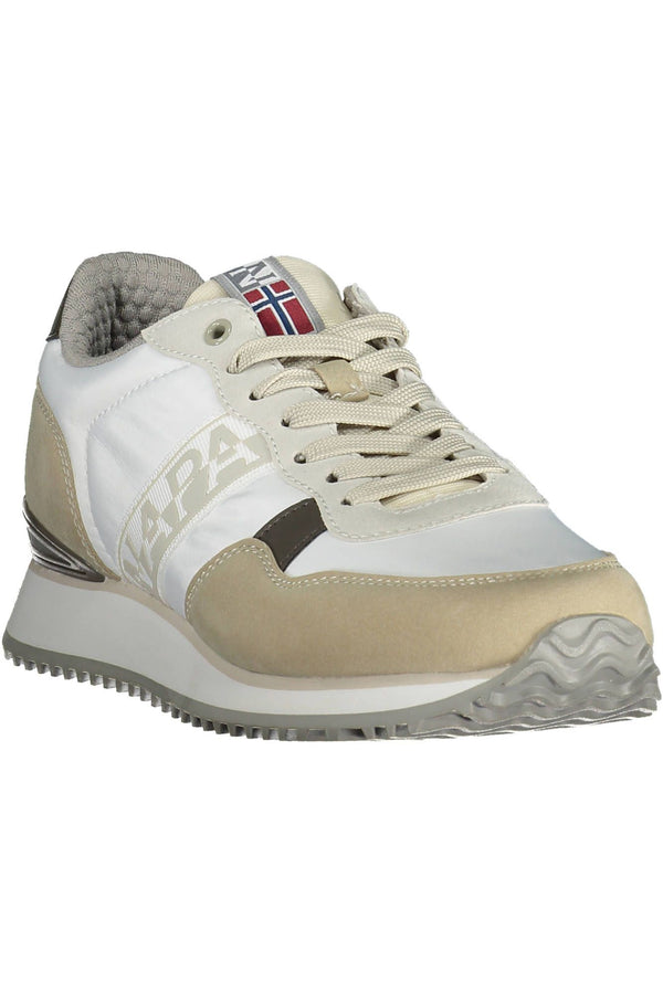 White Polyester Men Sneaker