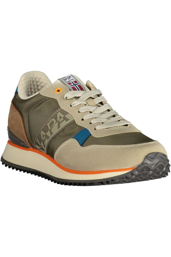 Beige Polyester Men Sneaker