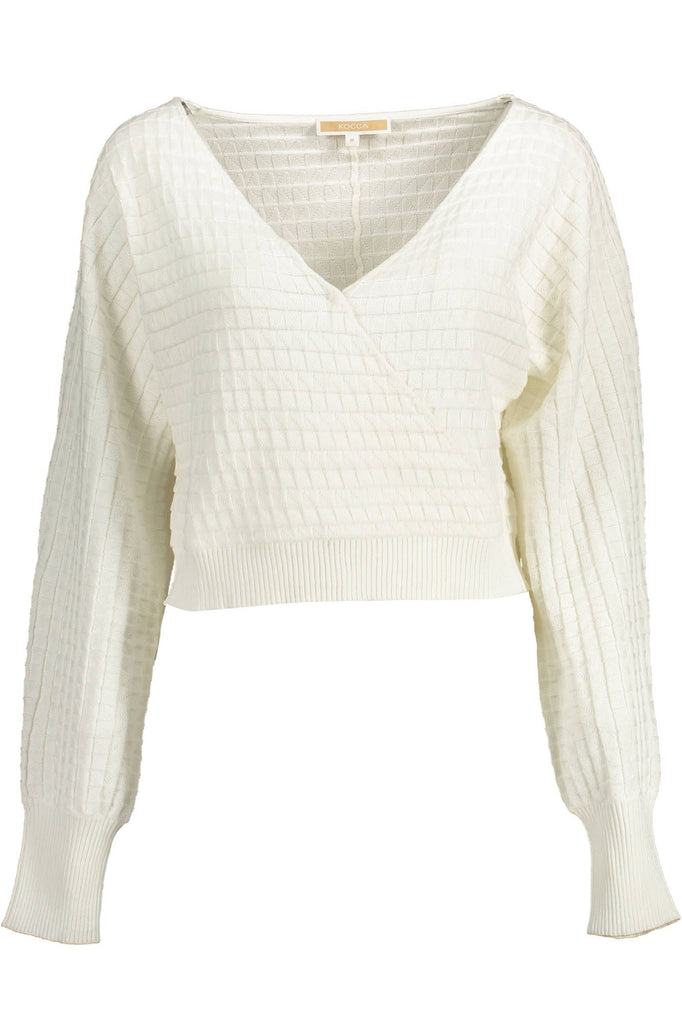 Maglione da donna in cotone bianco