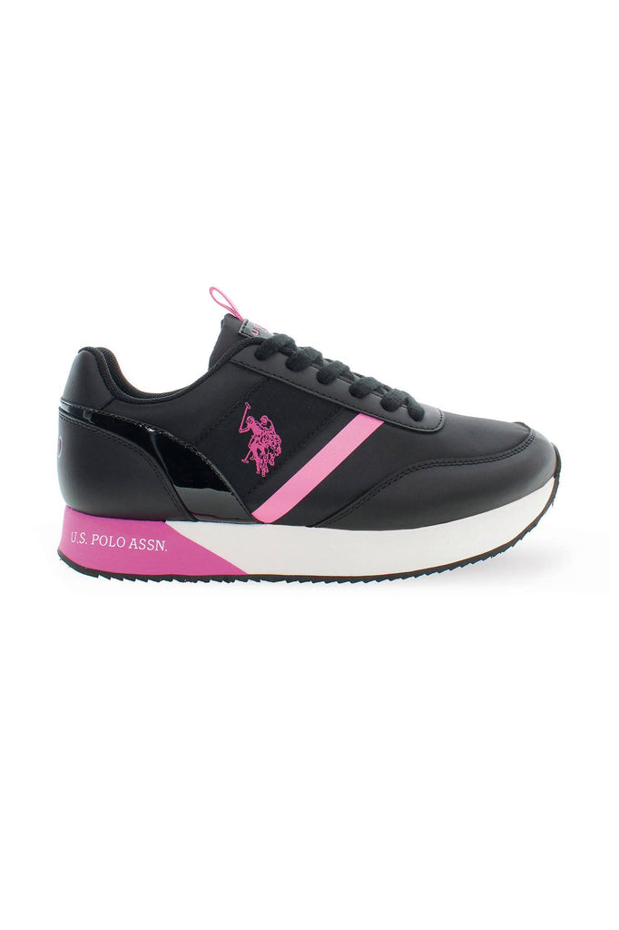 Black Polyester Women Sneaker