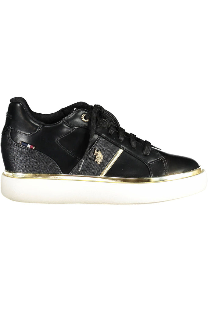 Black Polyester Women Sneaker