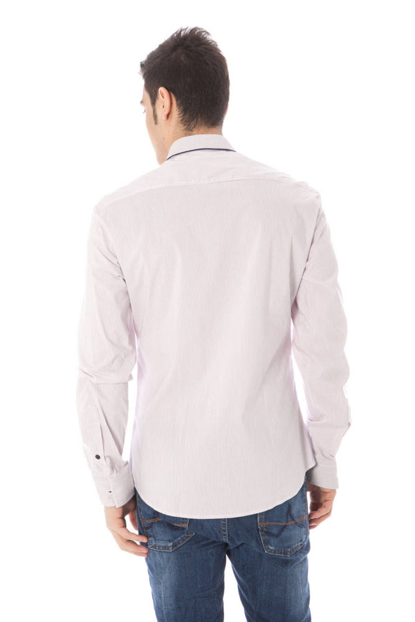 Camicia da uomo in cotone rosa