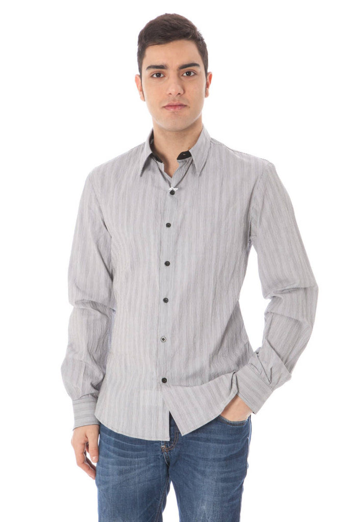 Camicia da uomo in cotone bianco