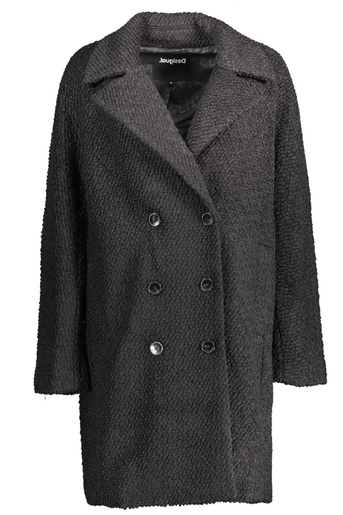 Cappotto donna in lana nera