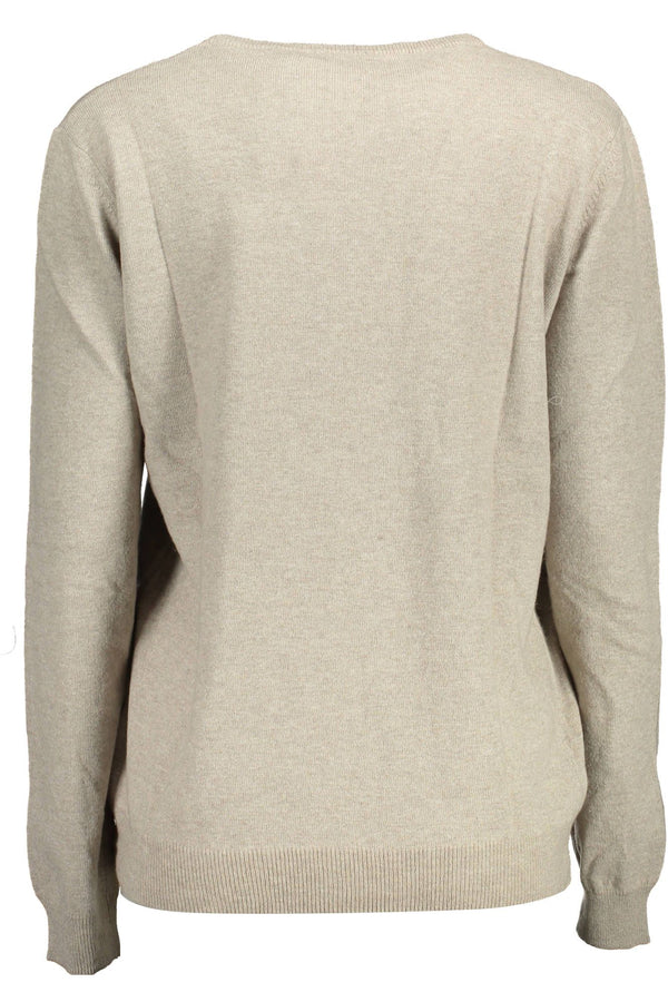 Beige Wool Women Sweater