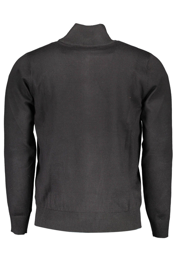 Black Viscose Men Sweater