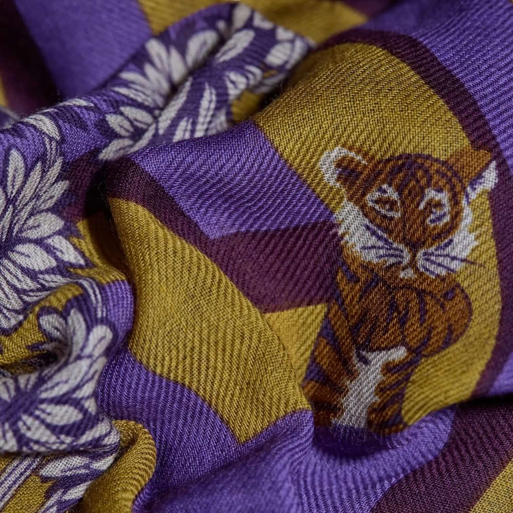 Foulard Quadrato Labyrinthe Viola