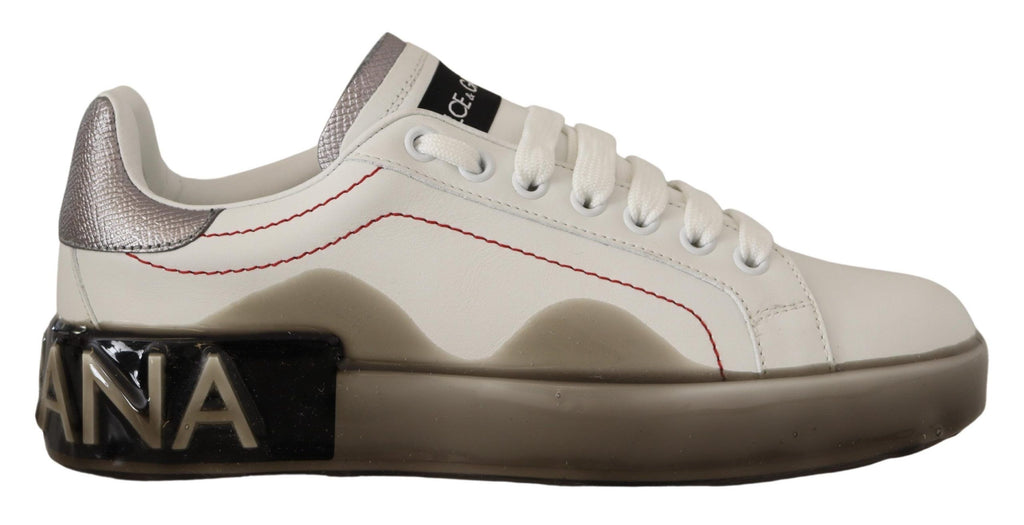 Sneakers eleganti in pelle bianca