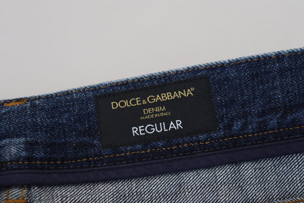 Jeans eleganti blu dal taglio regolare