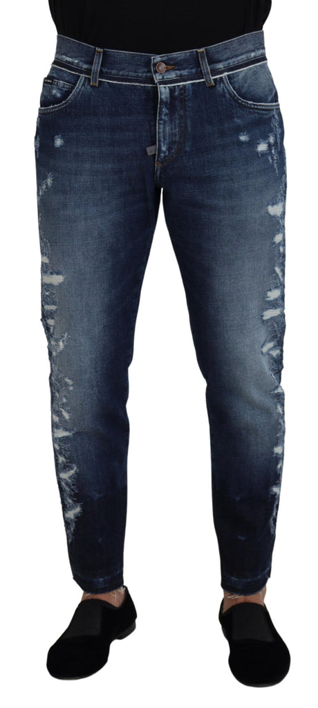 Jeans eleganti blu dal taglio regolare