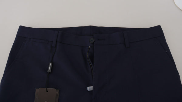 Pantaloni eleganti slim fit blu