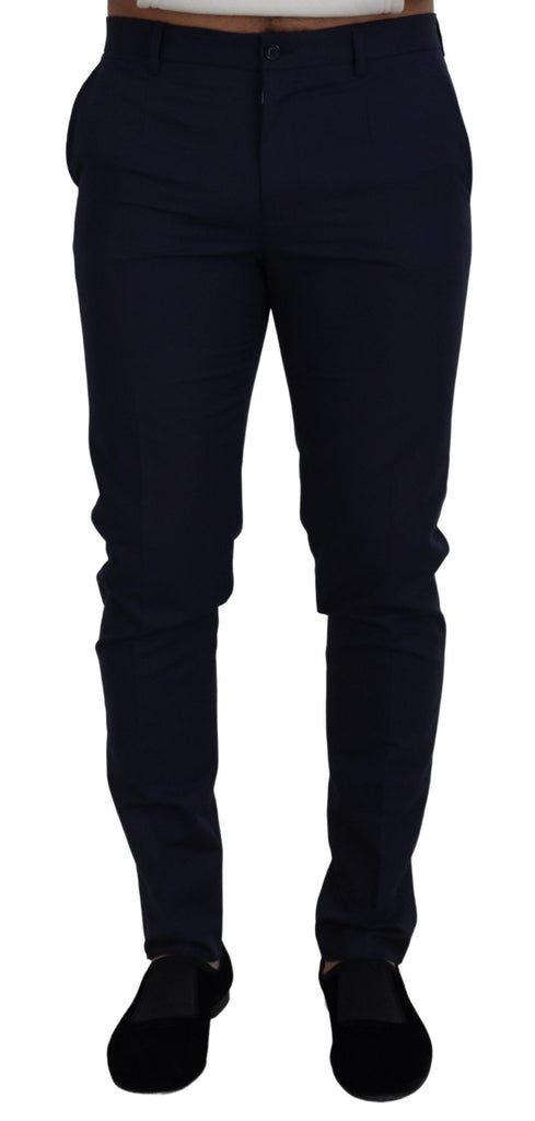 Pantaloni eleganti slim fit blu