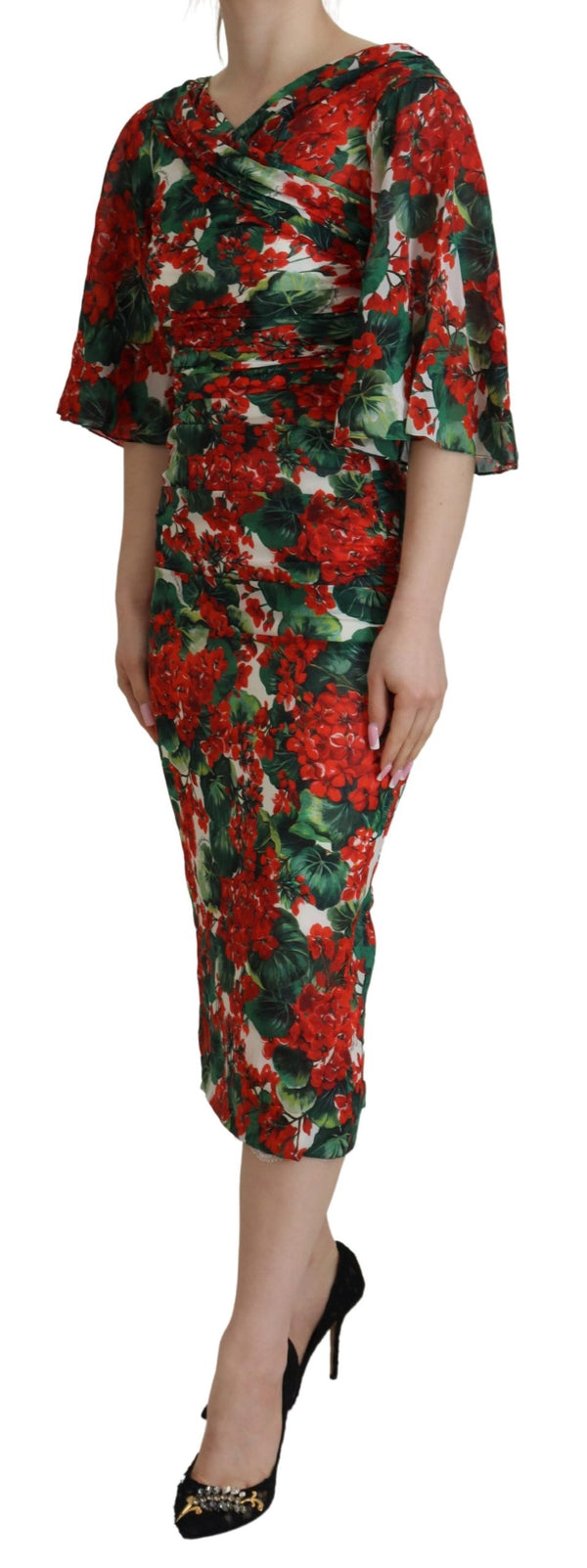 Enchanting Floral Print Sheath Dress