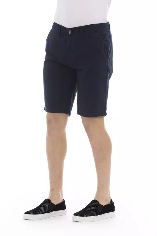 Blue Cotton Men's Bermuda Shorts