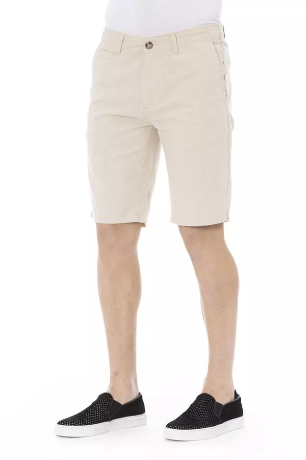 Bermuda uomo in cotone beige