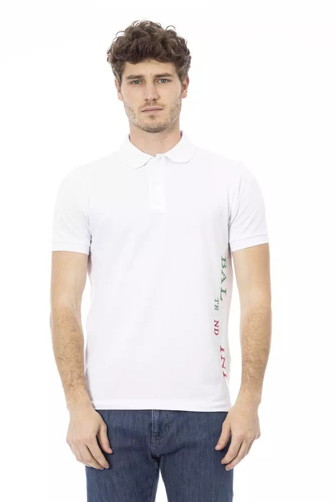 Polo uomo in cotone bianco