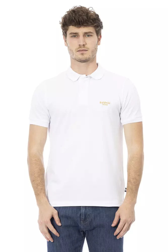 Polo uomo in cotone bianco