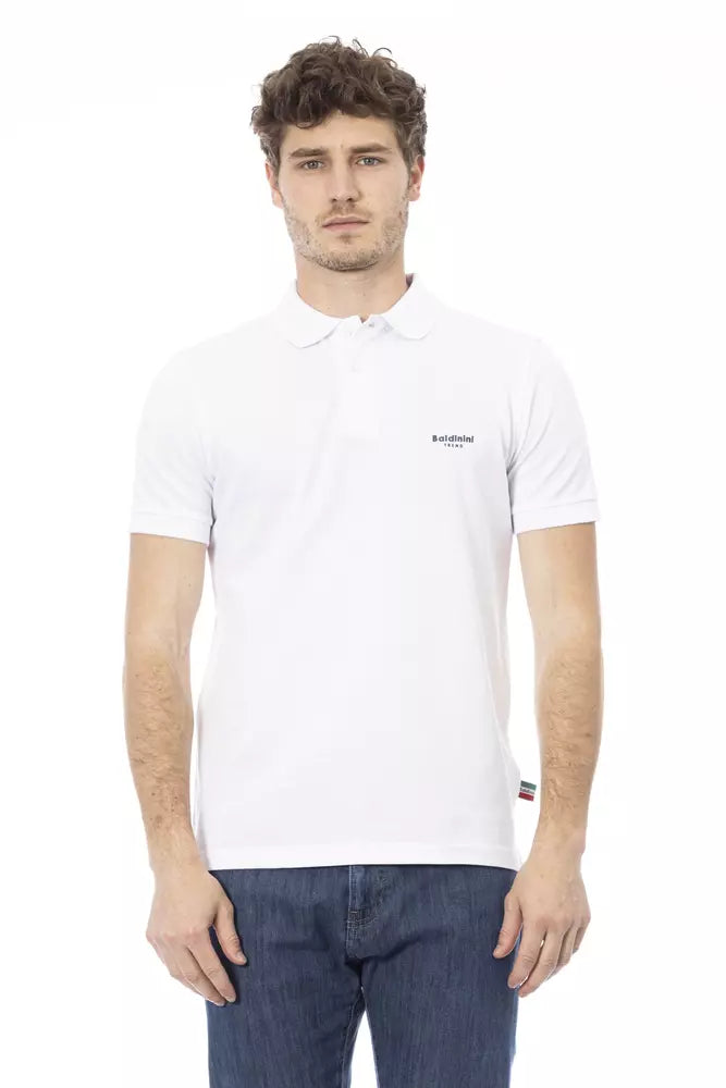 Polo uomo in cotone bianco