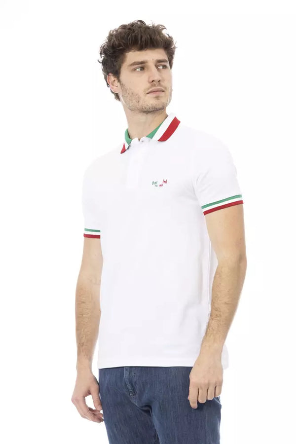 Polo uomo in cotone bianco