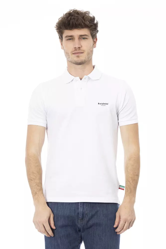 Polo uomo in cotone bianco