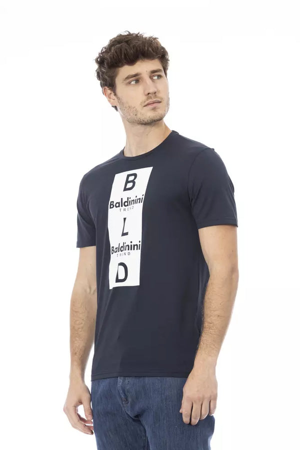 Blue Cotton Men's T-Shirt